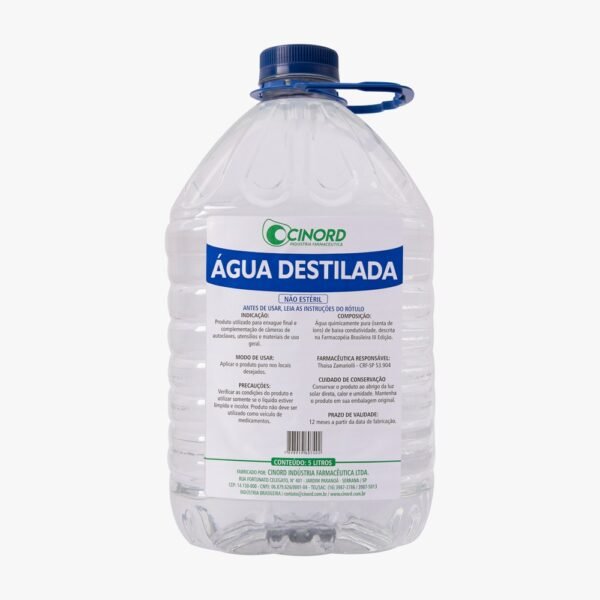 ÁGUA DESTILADA - GALÃO 5L - CINORD