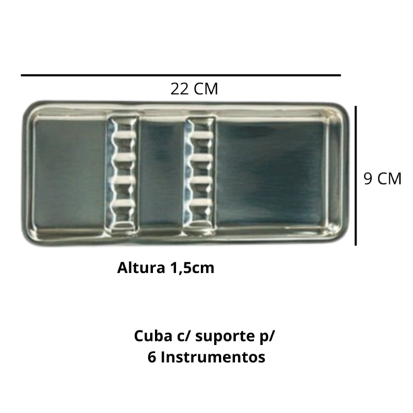 BANDEJA CUBA COM SUPORTE - P/ 6 INSTRUMENTOS - Image 2