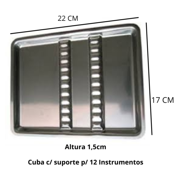 BANDEJA CUBA COM SUPORTE - P/ 12 INSTRUMENTOS - Image 2