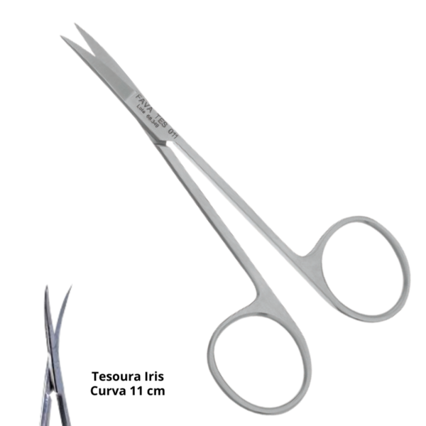 TESOURA IRIS CURVA - 11CM