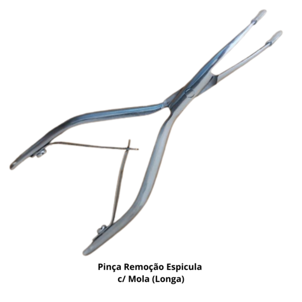 PINÇA LONGA P/ REMOÇÃO DE ESPICULA (COM MOLA)
