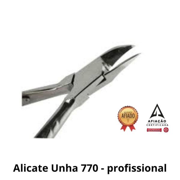 Alicate de Unha 770-PR Professional Aço Inox Mundial - Imagem 2