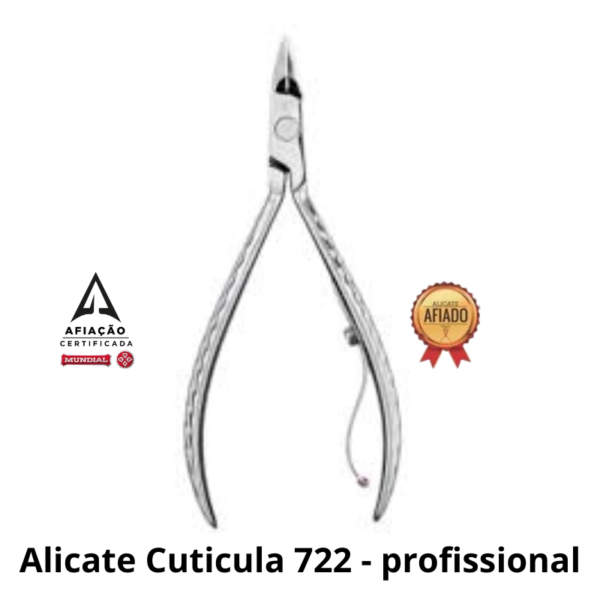 Alicate de Cutícula 722-PR Professional Aço Inox Mundial - Image 3