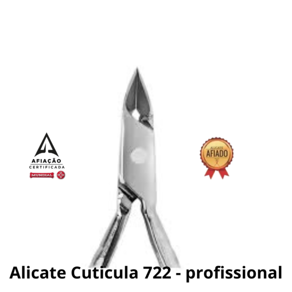 Alicate de Cutícula 722-PR Professional Aço Inox Mundial - Image 2